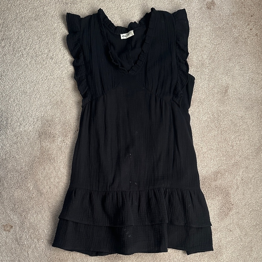 Elegant Black Ruffle Dress